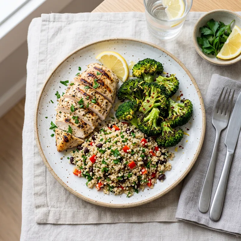 Exemple de repas équilibré pour une alimentation équilibrée